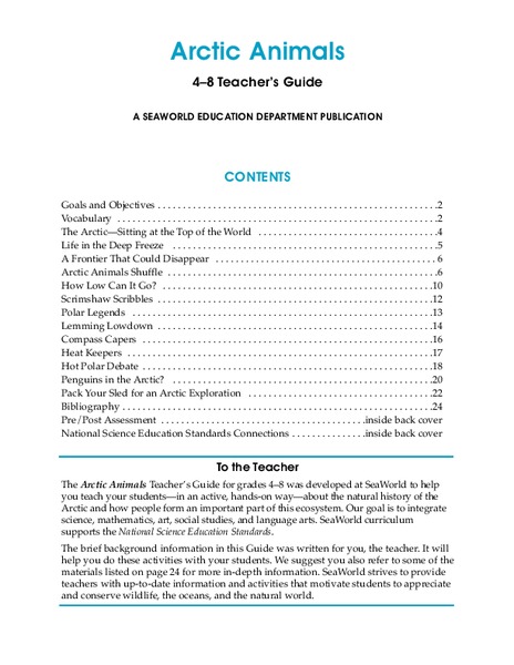 Arctic Animals Worksheet