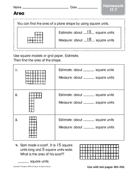 Area Worksheet