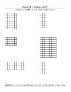 Area of Rectangles Worksheet