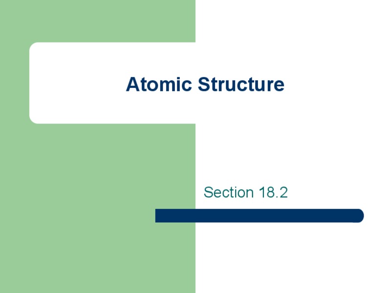 Atomic Structure PPT