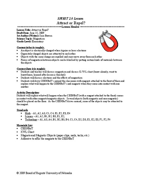Attract or Repel? Lesson Plan