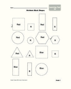 Attribute Block Shapes Worksheet