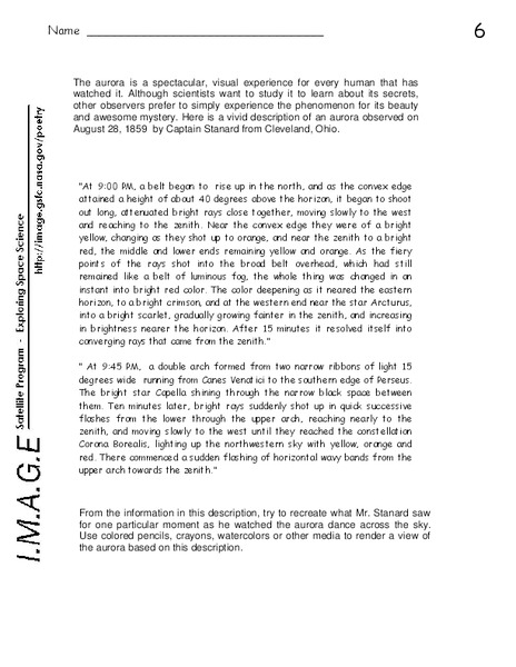 Auroras Worksheet