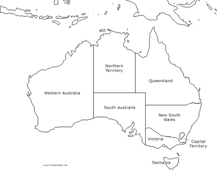 Australia Map Organizer