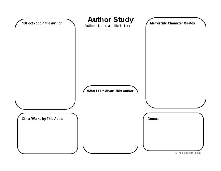 Author Study Organizer