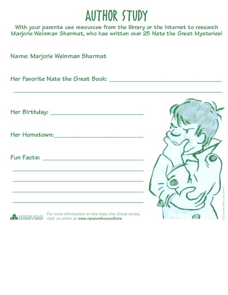 Author Study Worksheet