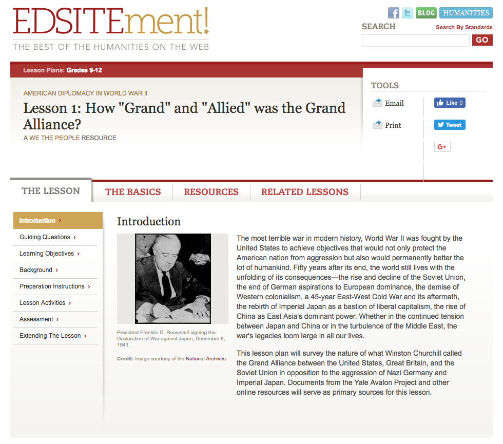 How "Grand" and "Allied" Was the Grand Alliance? Lesson Plan