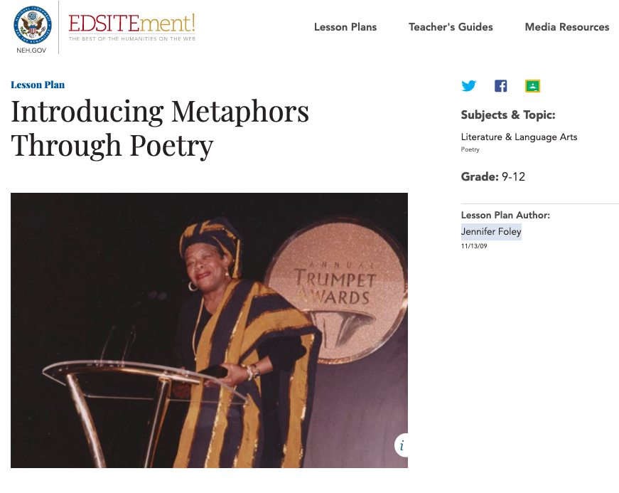 Introducing Metaphors Through Poetry Lesson Plan