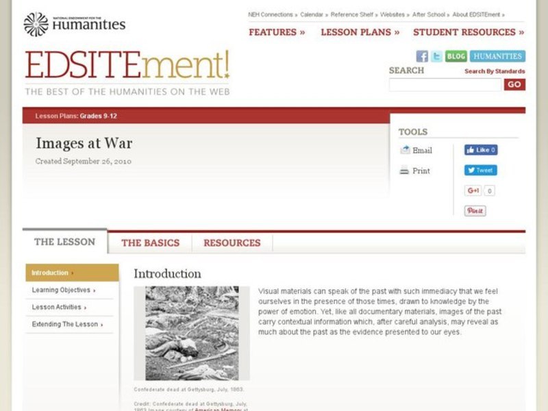 Images at War Lesson Plan