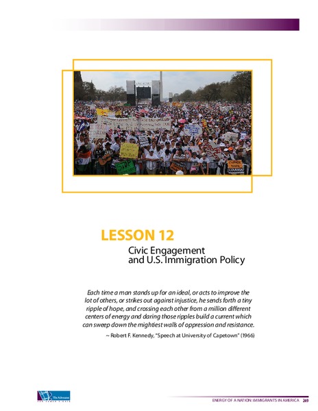 Civic Engagement and U.S. Immigration Policy Lesson Plan