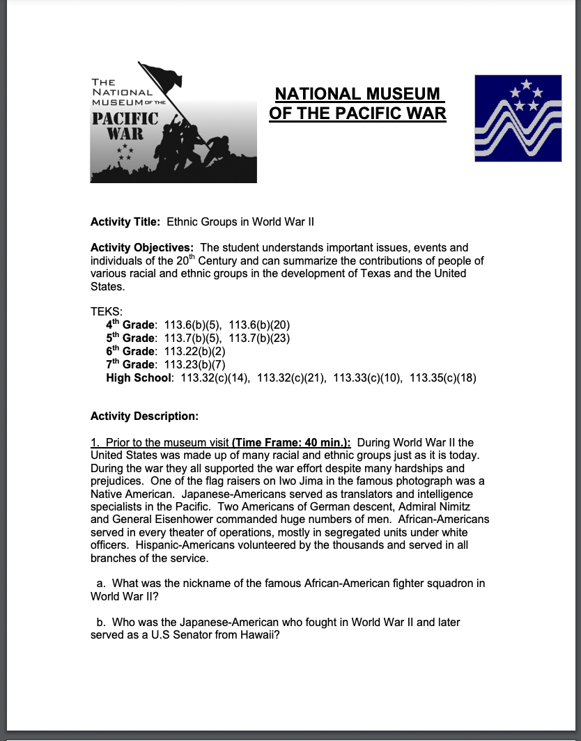 Ethnic Groups in World War II Lesson Plan