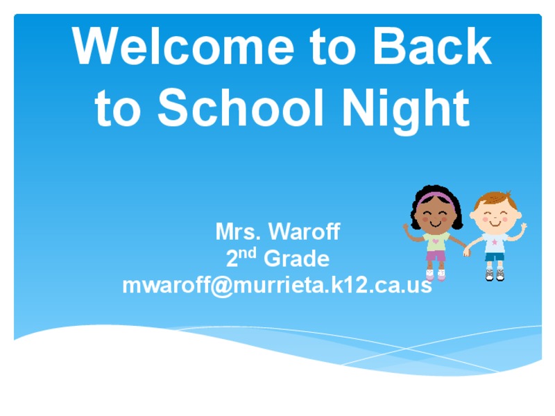 Back to School Night PPT