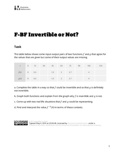 Invertible or Not? Assessment