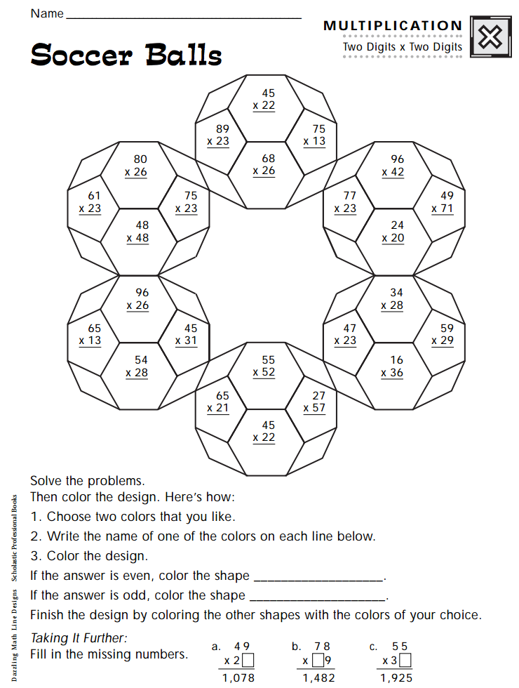 Soccer Balls Worksheet