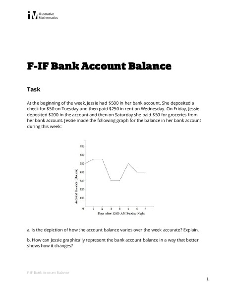 Bank Account Balance Assessment