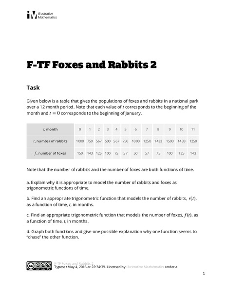 Foxes and Rabbits 2 Assessment