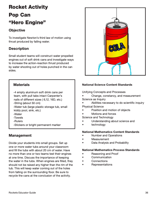 Pop Can Hero Engine Lesson Plan