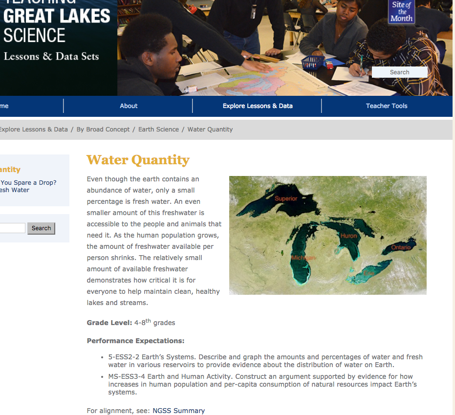 Water Quantity Lesson Plan
