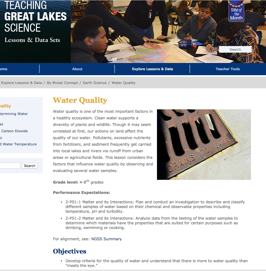 Water Quality Lesson Plan