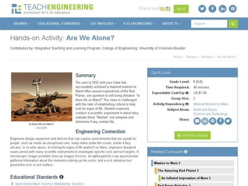 Are We Alone? Activity