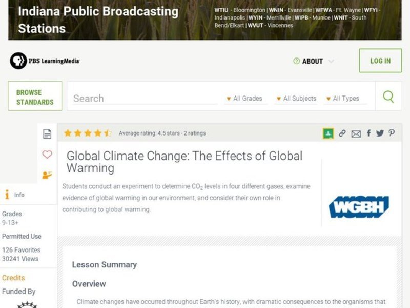 Global Climate Change: The Effects of Global Warming Lesson Plan