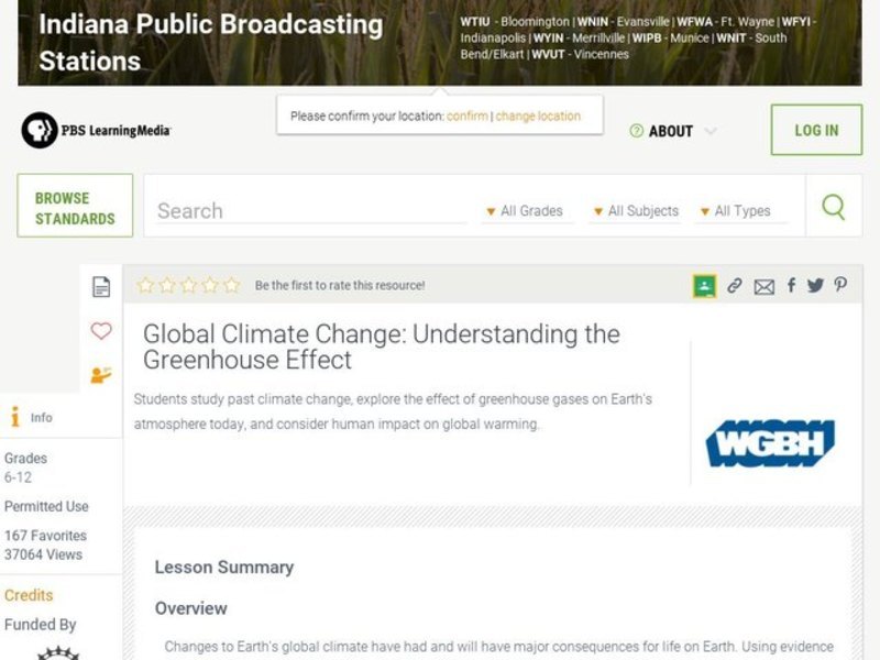 Global Climate Change: Understanding the Greenhouse Effect Lesson Plan