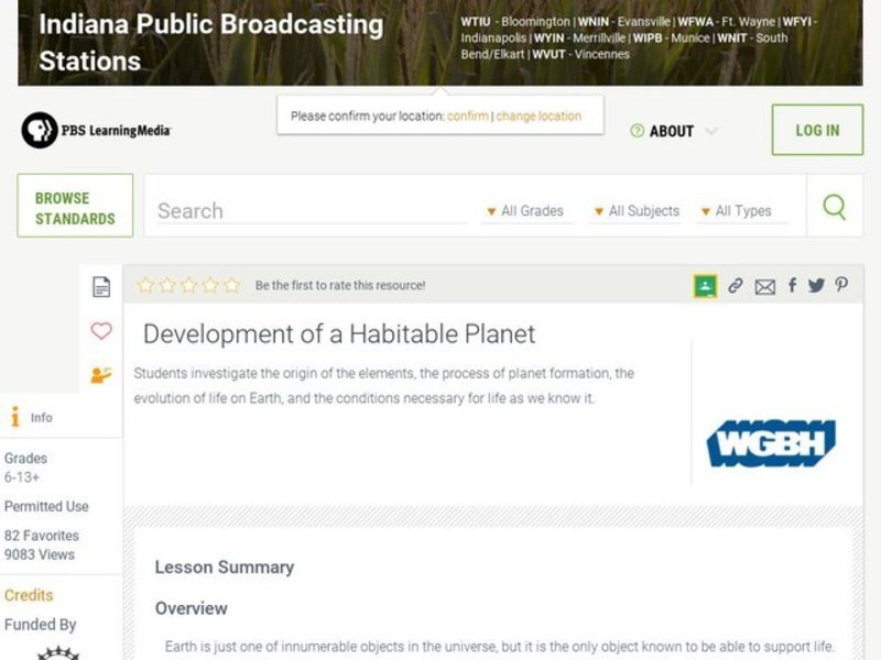 Development of a Habitable Planet Lesson Plan