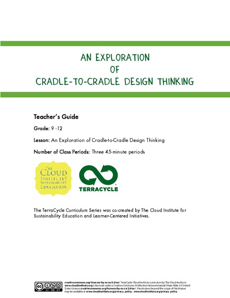 An Exploration of Cradle-to-Cradle Design Thinking Lesson Plan