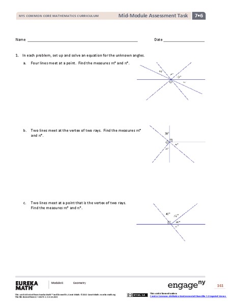 Mid-Module Assessment Task: Grade 7 Mathematics Module 6 Assessment