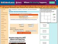 Basketball Word Search Worksheet