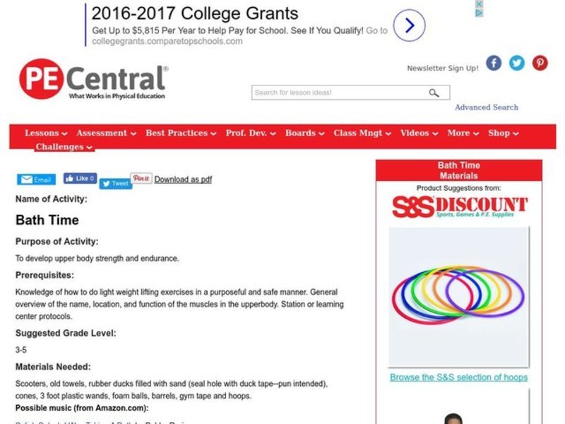 Bath Time Lesson Plan