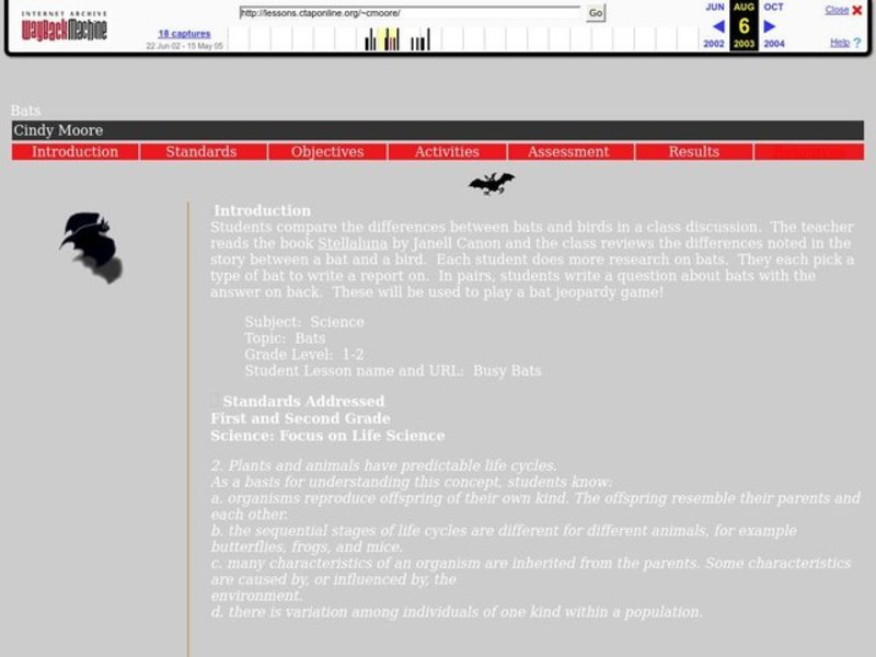 Bats Lesson Plan
