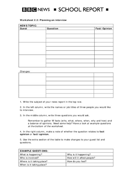 bbc news: school report Worksheet