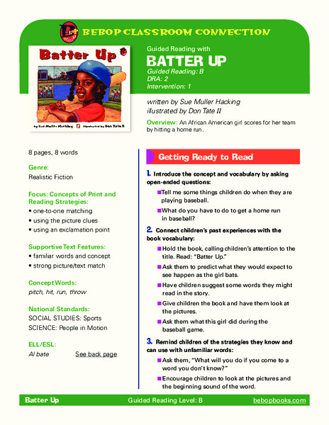 Batter Up Lesson Plan