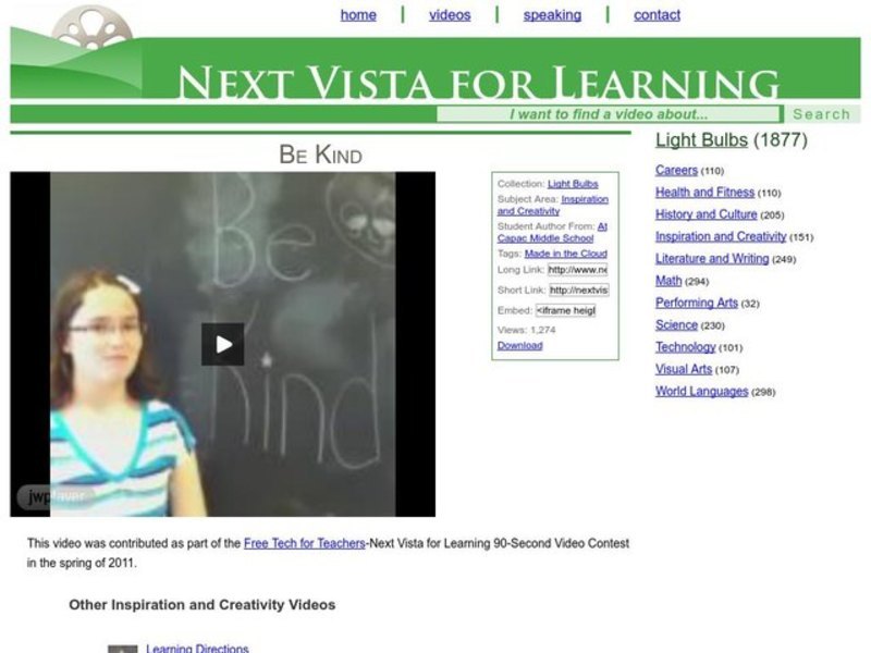 Be Kind Instructional Video