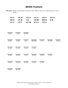 BEAMS Fractions Worksheet