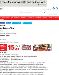 Beanbag Freeze Tag Lesson Plan