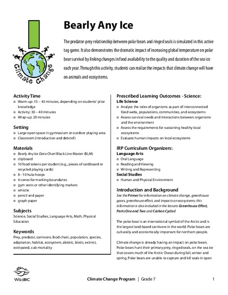 Bearly Any Ice Lesson Plan