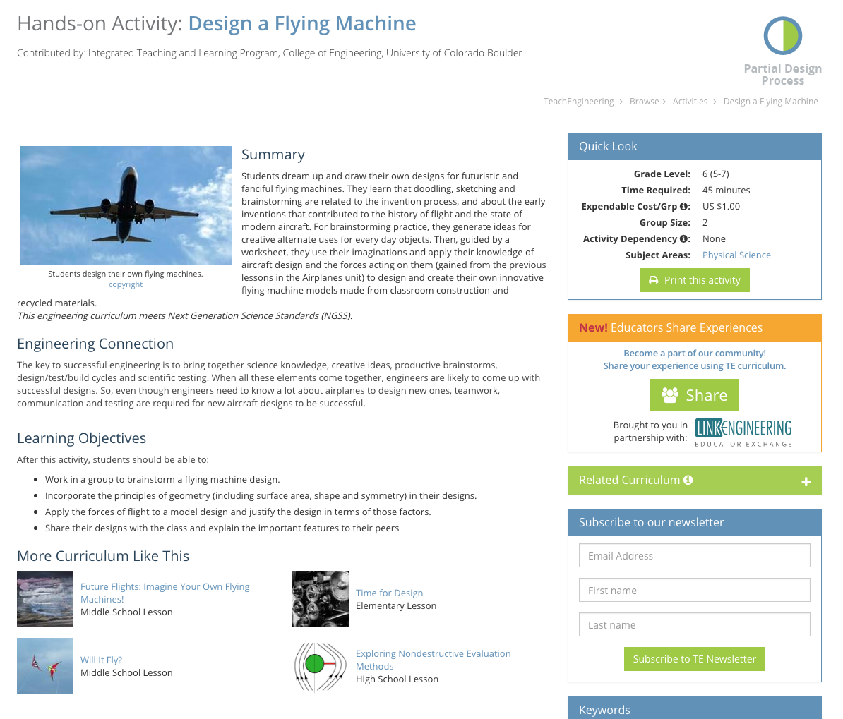Design a Flying Machine Activity