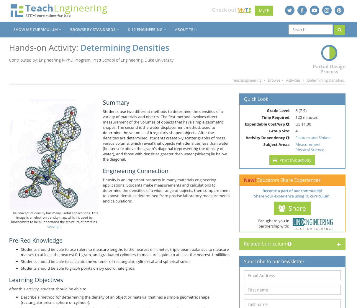 Determining Densities Activity
