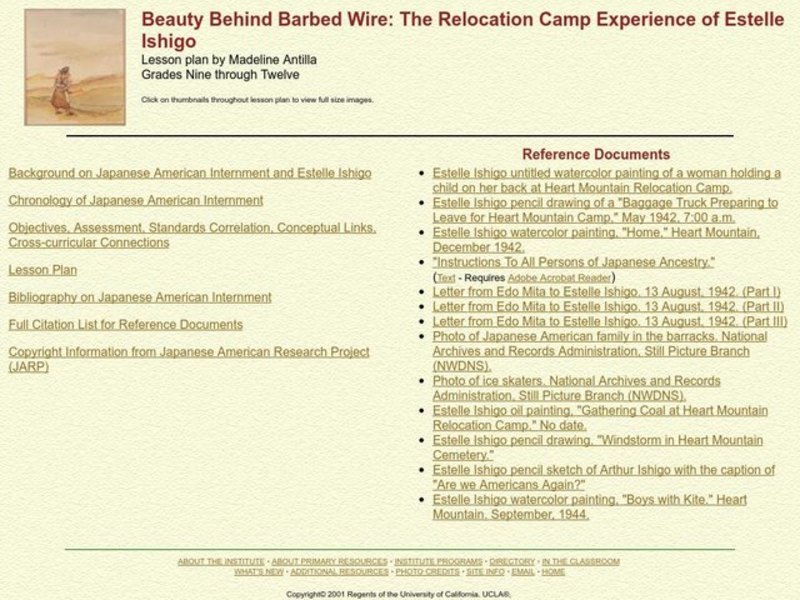 Beauty Behind Barbed Wire: The Relocation Camp Experience of Estelle Ishigo Lesson Plan