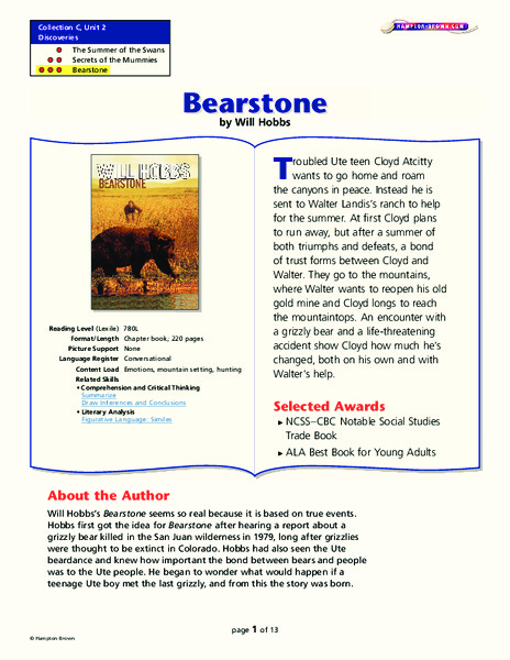 Bearstone Lesson Plan