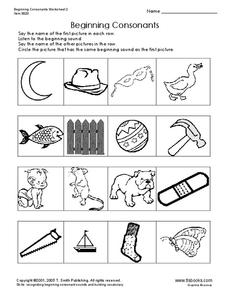 Beginning Consonants Worksheet