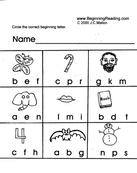 Beginning Consonants Lesson Plan