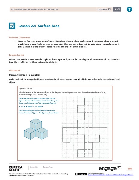 Surface Area II Lesson Plan