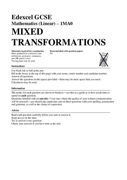 Mixed Transformations Assessment