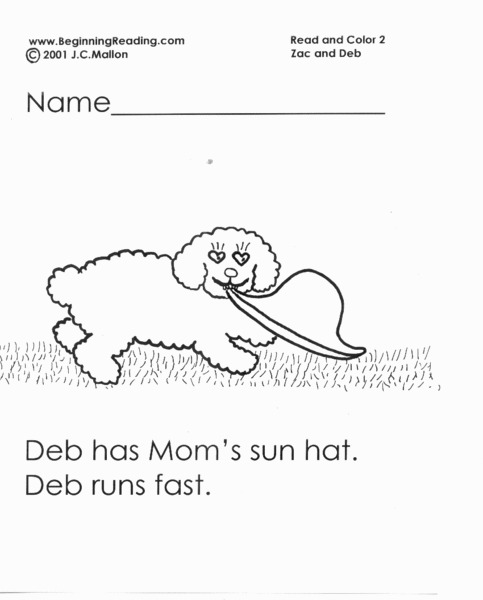 Beginning Reading: Zac and Deb Lesson Plan