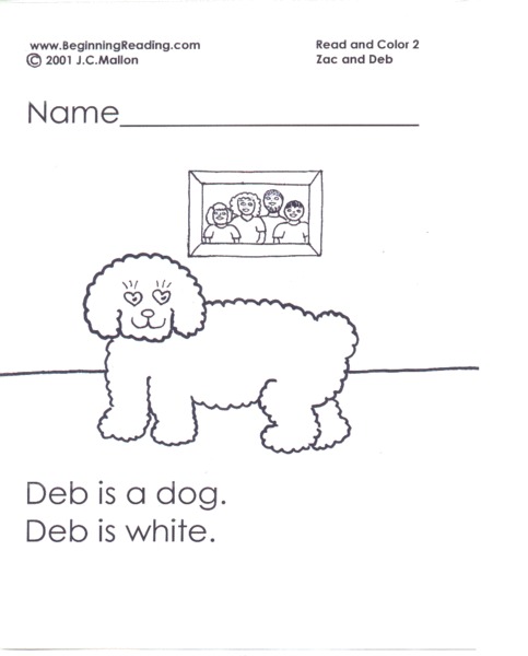 Beginning Reading: Zac and Deb Lesson Plan