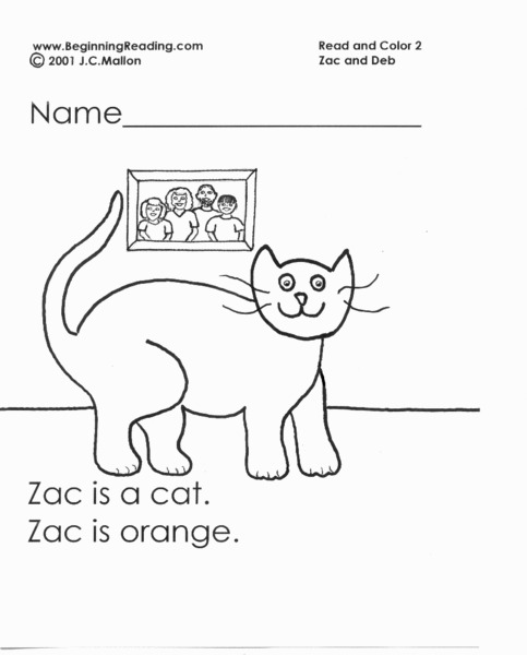 Beginning Reading: Zac and Deb Lesson Plan