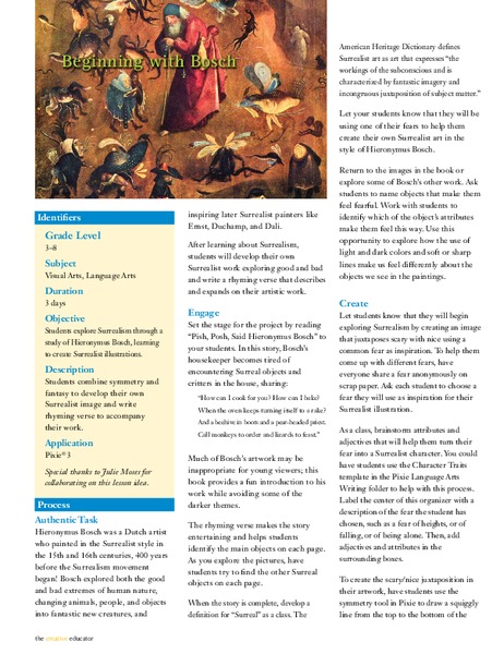 Beginning with Bosch Lesson Plan